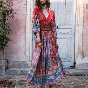 Spell Lotus Kimono Gown